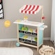 preview thumbnail 4 of 19, Costway Kids Ice Cream Cart Wooden Toddler Farmers Market Stand with - See Details