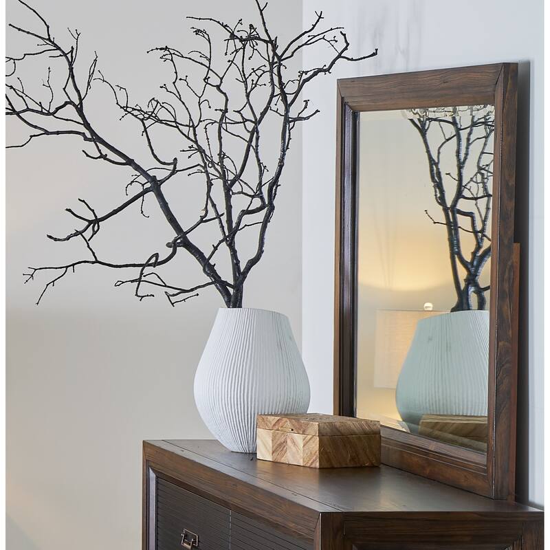 Bridgevine Home Branson Mirror, No Assembly Required, Rustic Buckeye Finish - Rustic Buckeye