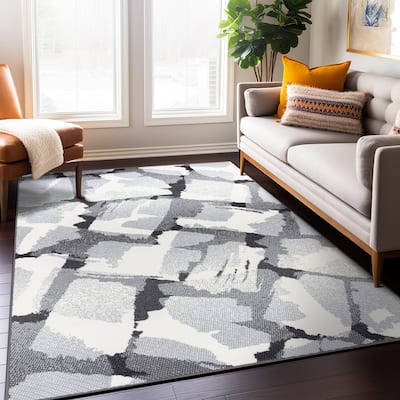 World Rug Gallery Contemporary Abstract Design Area Rug