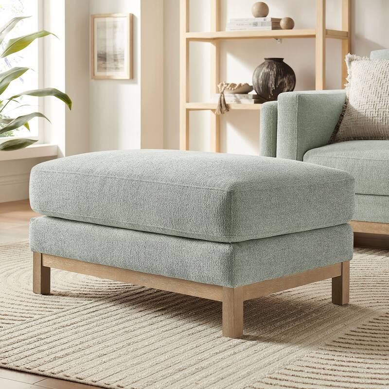 Roscoe Upholstered Ottoman - Mist
