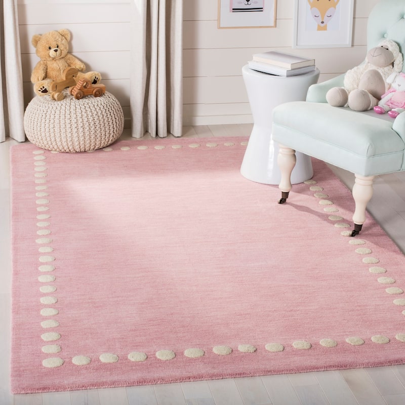 SAFAVIEH Handmade Kids Armanda Wool Rug - Pink - 3'  x  5' - Rectangle