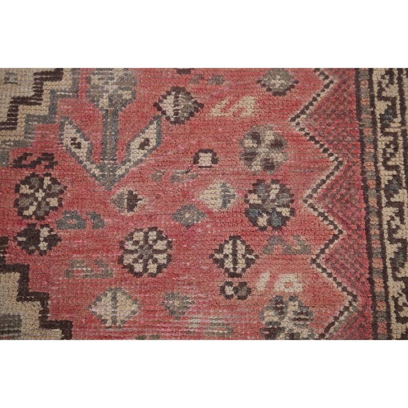 Distressed Tribal Bakhtiari Antique Persian Rug Handmade Wool Carpet - 4'3" x 6'6"
