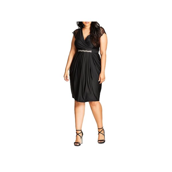 city chic black formal dress