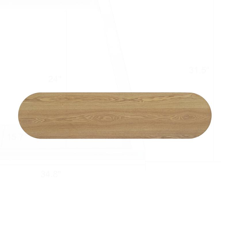 Versatile Slim Console Table with Open Shelf and Stylish Wood Grain for Living Room