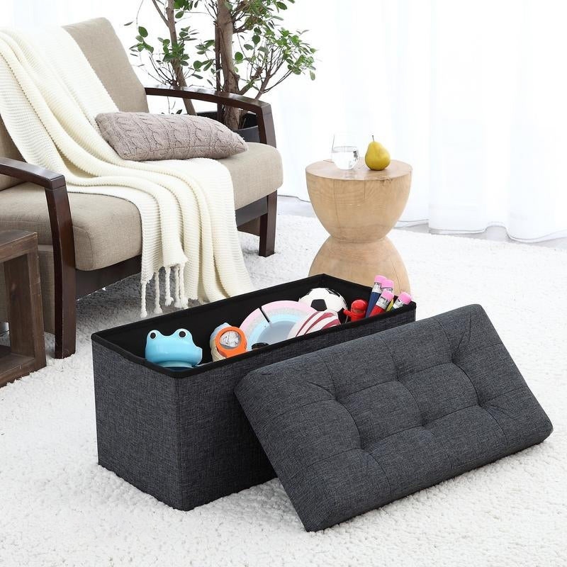 Folding storage sales ottoman bench