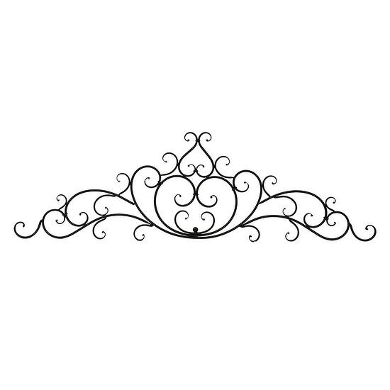 Shop Classic Black Decorative Metal Scroll Motif Wall Hanging 15