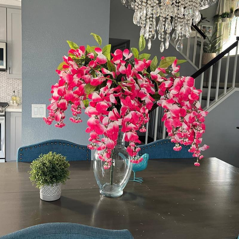 Faux Wisteria Flower Stems Bunch