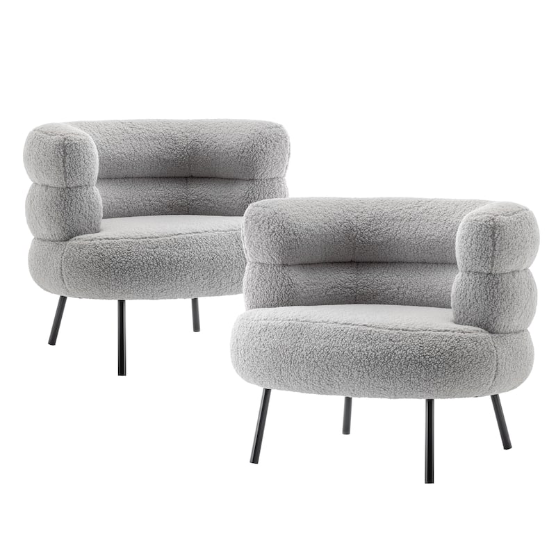 XINMICS Modern Accent Chair Upholstered Armchair for Living Room, Bedroom
