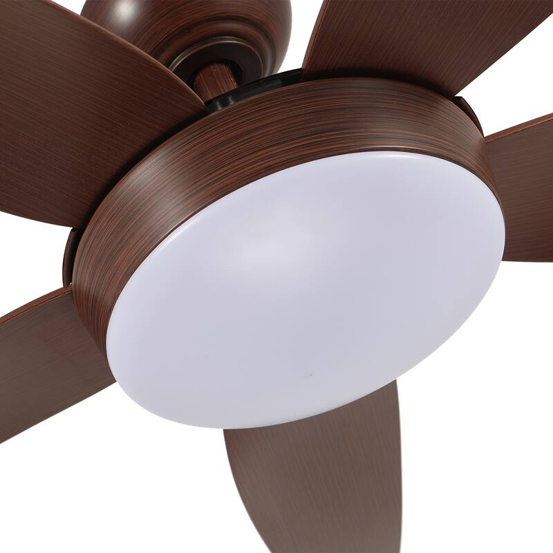 56'' Neutral Red Indoor Ceiling Fan with Light Remote
