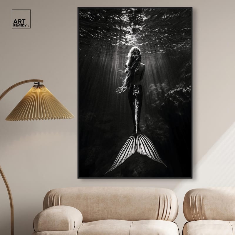 Mermaid Night Canvas by Art Remedy