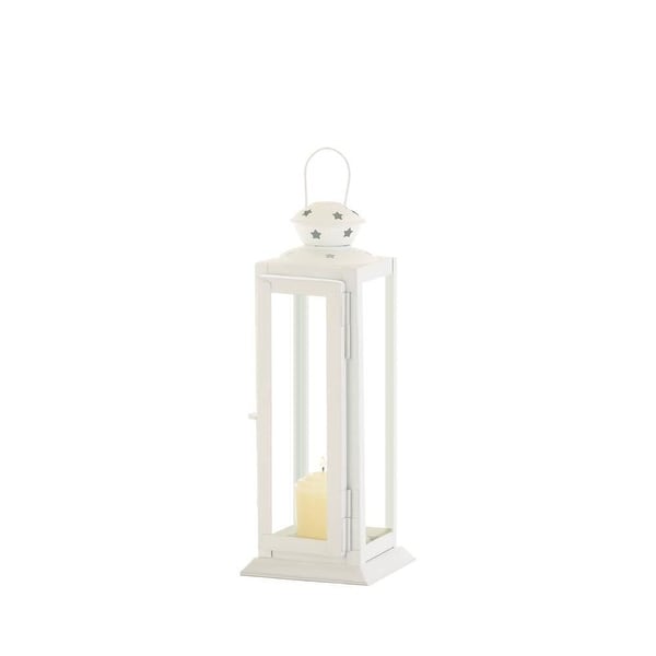 Novelty Small Cutout Stars White Lantern