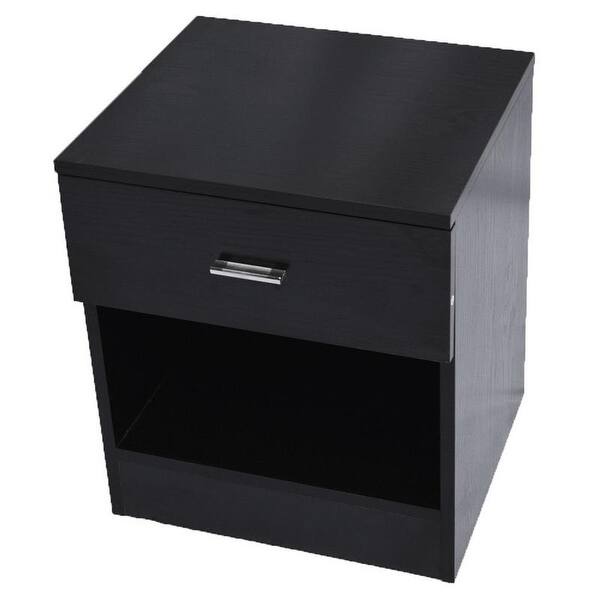 Modern Wood Bedroom Furniture Bedside End Table 1 Drawer Nightstand On Sale Overstock 24076298
