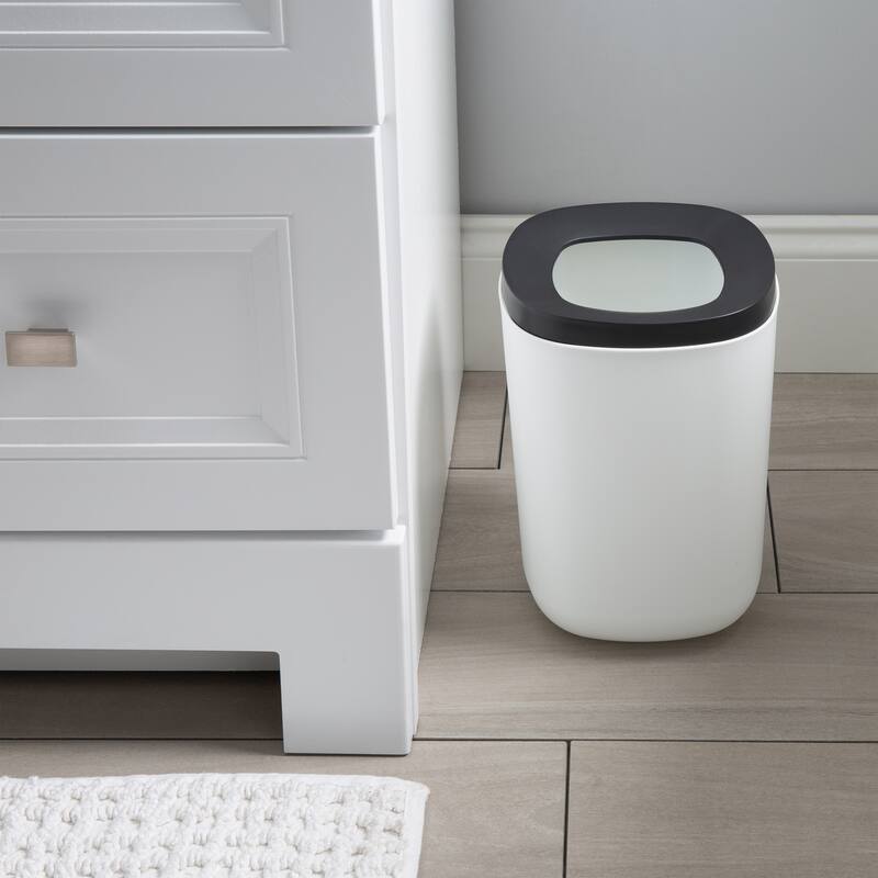 Bath Bliss 2 Pack 2 Tone 2 Piece Wastebasket
