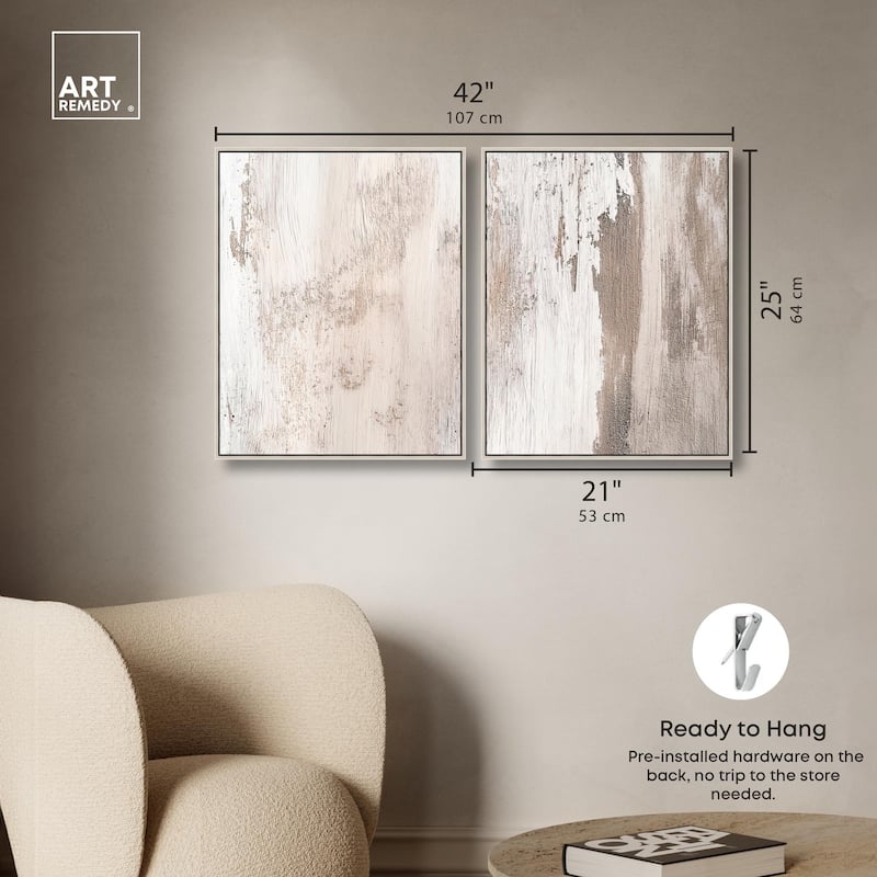 Striated Texture III Canvas Set of 2 by Art Remedy