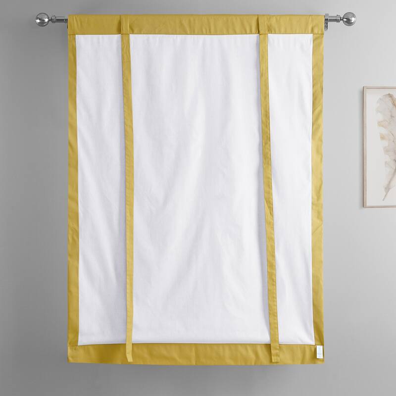 Exclusive Fabrics Solid Blackout Cotton Tie-Up Window Shade (1 Panel)