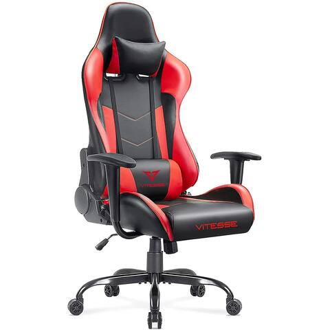PU Leather Gaming Chair, Racing Style Gamer Chair for Teens, Comfortable High Back Adjustable Swivel Gaming Chair