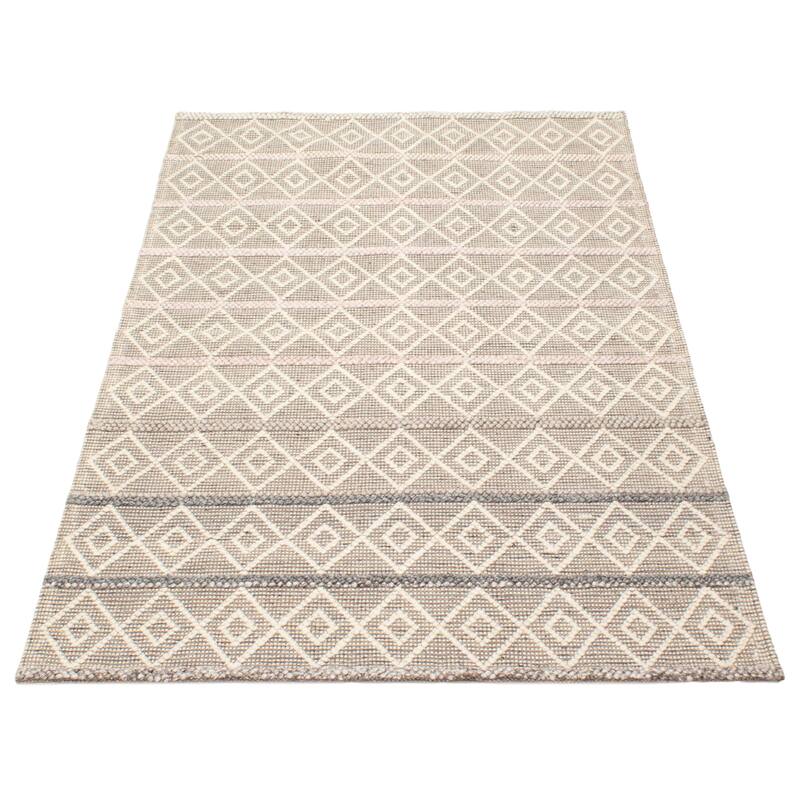 ECARPETGALLERY Braid weave Sienna Taupe Wool Rug - 5'0 x 7'10