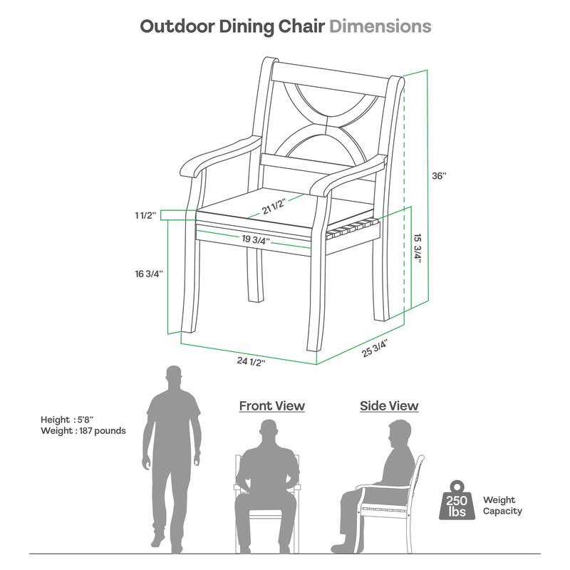 Cambridge Casual Lowell 7-piece Teak Patio Extendable Dining Set with Cushion