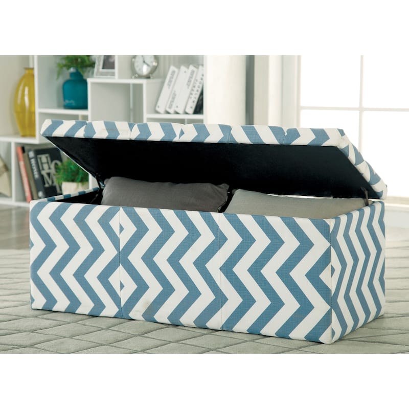 Gede Contemporary Fabric Tufted Life-top Storage Bench by Furniture of America