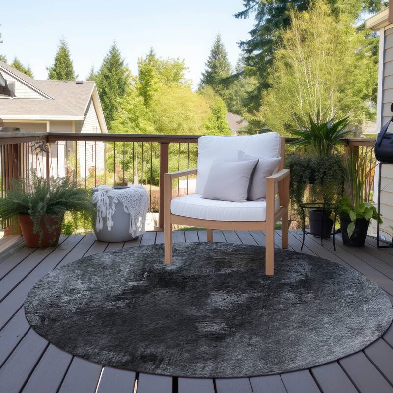 Machine Washable Indoor/ Outdoor Chantille Abstract Watercolor Rug