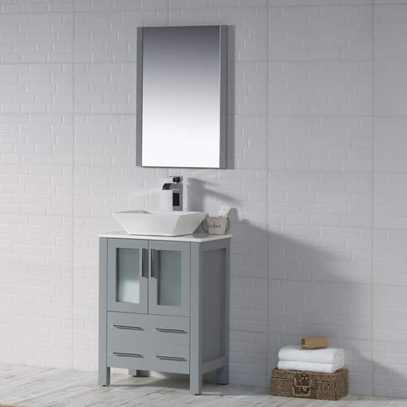 Blossom Sydney 24" Bathroom Vanity with Ceramic Vessel Sink & Mirror