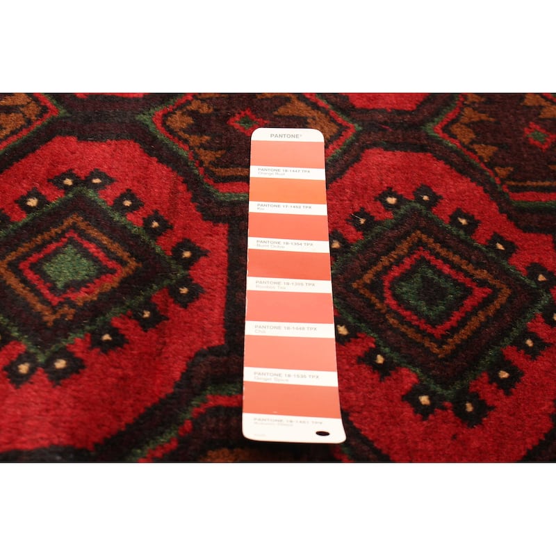 ECARPETGALLERY Hand-knotted Baluch Red Wool Rug - 3'11 x 6'6