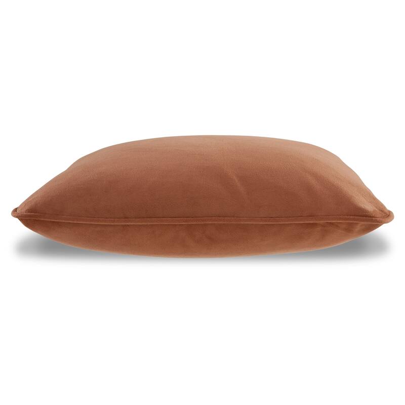 Wali Pillow Set of 4, 20 Inch Square, Feather Fill, Velvety Spice Pink