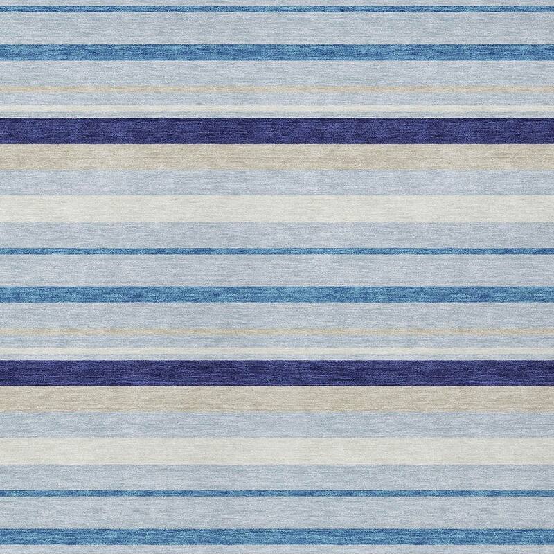 HomeRoots Striped Transitional Rectangle Outdoor Rug