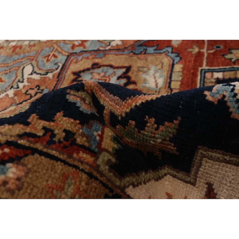 ECARPETGALLERY Hand-knotted Jules Sultane Dark Navy Wool Rug - 7'10 x 9'10