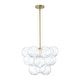 preview thumbnail 11 of 63, Glam Single-light Dining Room Glass Globe Bubble Chandelier - 17.7 in