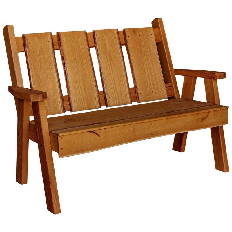 Live Edge Locust Wood 4' Timberland Garden Bench