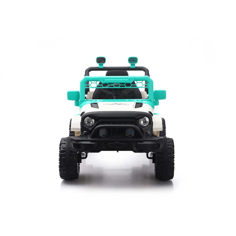 12V Ride on Car with Parent Remote Control, Toddler Electric Car with Spring Suspension, LED Lights & Music Player