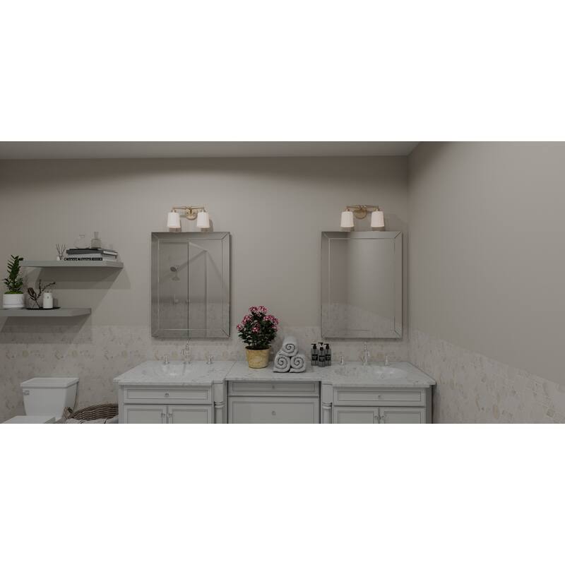 Cecilia 2-Light Bronze Gold Bath Light
