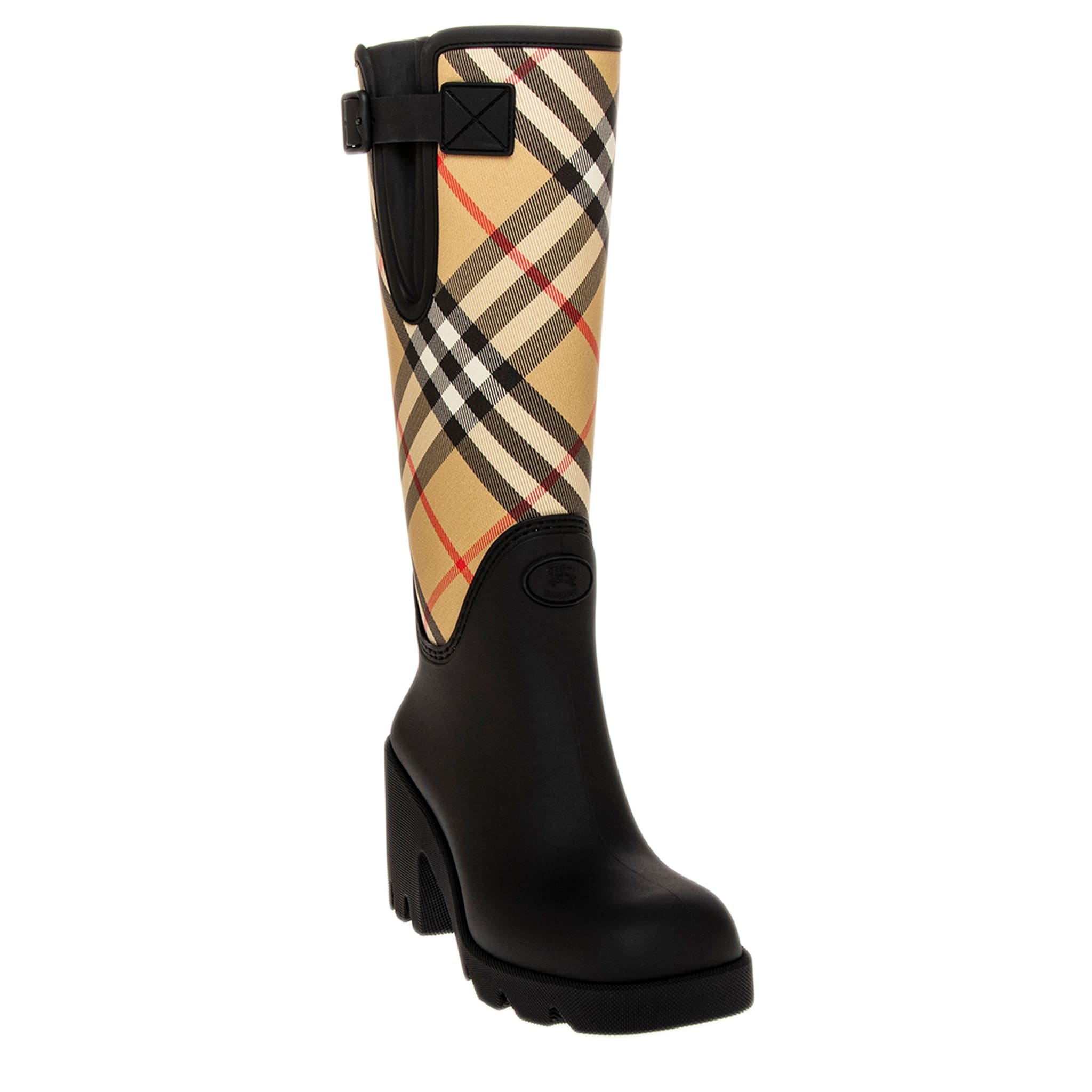 Burberry Heeled Marsh Stamp High Boots - Overstock - 43343529