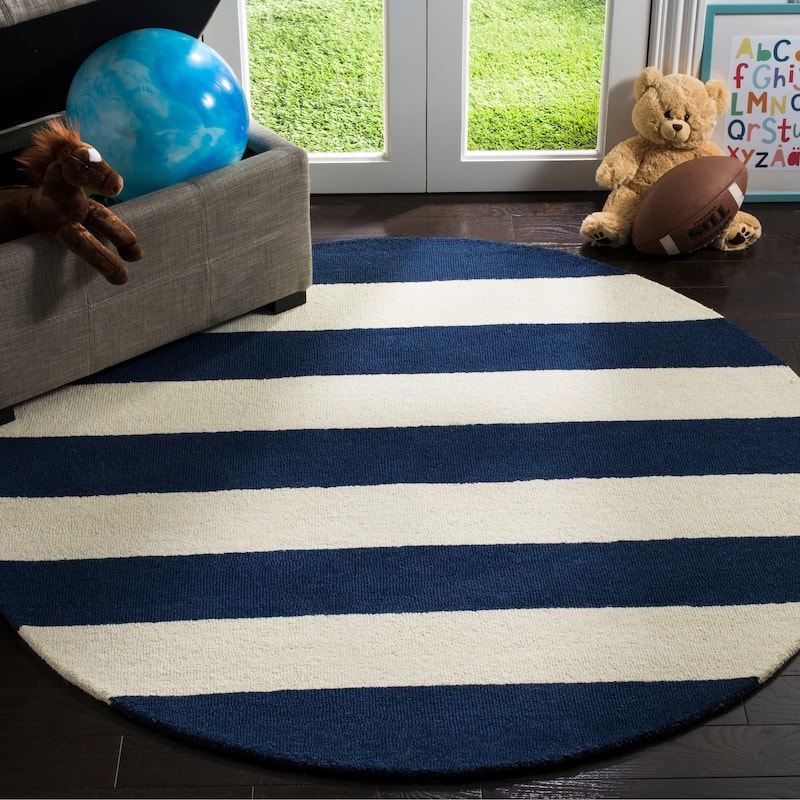 SAFAVIEH Handmade Kids Aimy Stripe Wool Rug