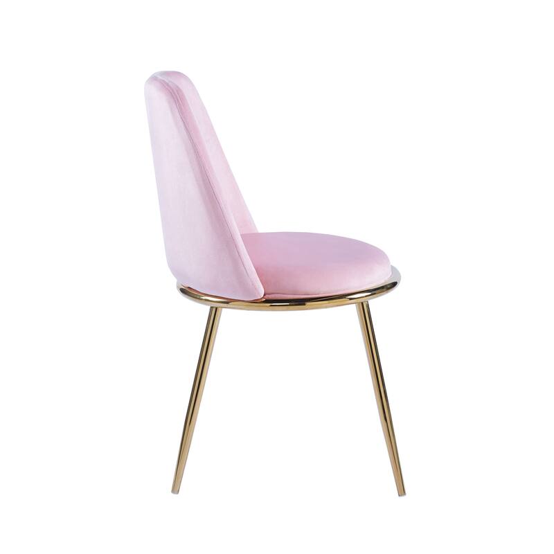 Porthos Home Dani Dining Chairs Set of 2, Velvet Upholstery, Gold Legs