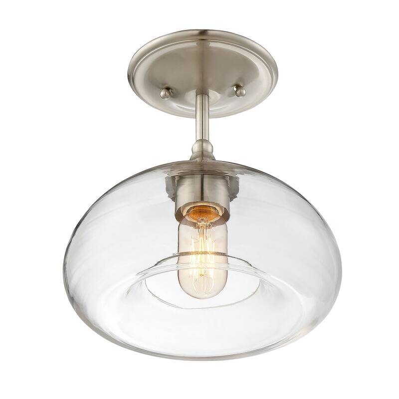 Bellevue Single Light 11" Wide Semi-Flush Ceiling Fixture