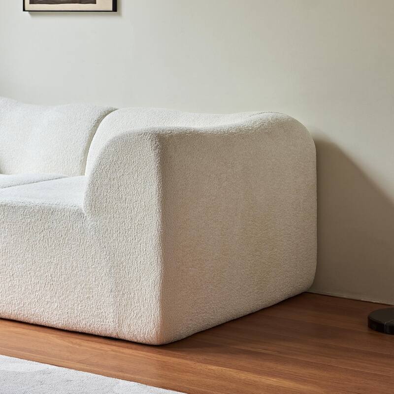 Velvet 2-Seater Sofa Couch, Chaise Lounge Sofa with High-Density Cushions, Corduroy Loveseat Sofa Recliner Sofa