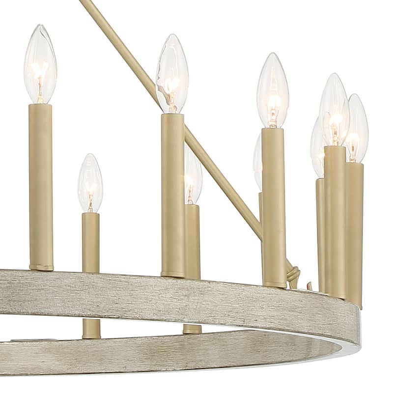 Acroma 24-light 47In Modern Farmhouse Large Wagon Wheel Chandelier