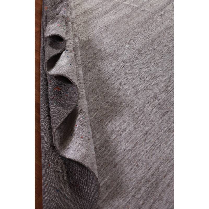 Hand Knotted Oriental 100% Wool Carpet Tribal Tribal Greys & Charcoal Gabbeh Area Rug - 12' 5'' X 9' 2''