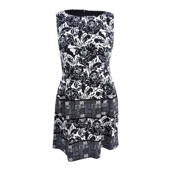 vince camuto black floral dress