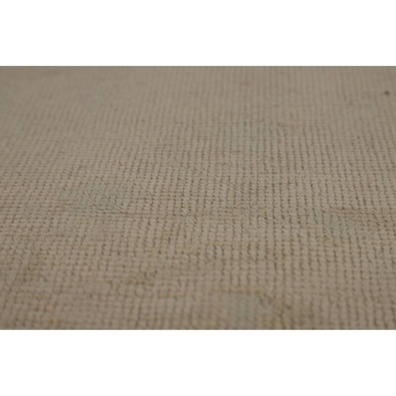 Distressed Tabriz Persian Vintage Rug Handmade Beige Wool Carpet - 8'0" x 11'6"