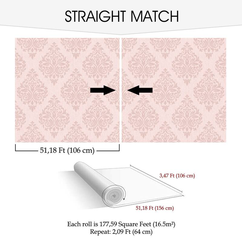 SUSSEXHOME Removable Wallpaper-Waterproof, Strippable, Light Resistance & Cleanable Wall Paper Roll-Wallpaper-Ottoman