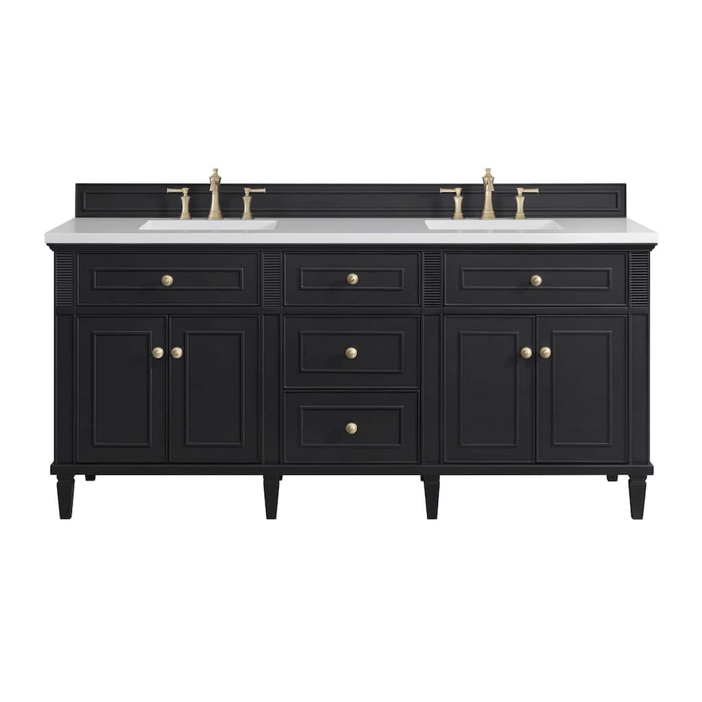 James Martin Vanities 424-V72-3WZ Lorelai 72" Double Basin Wood Vanity