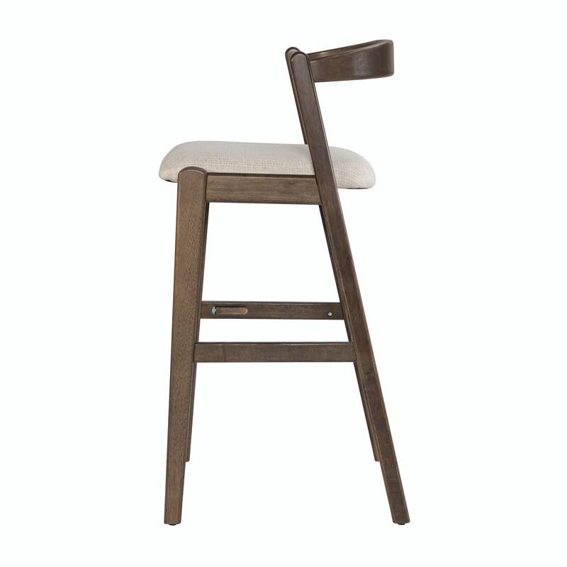 Set of 2 Indoor Rubberwood Barstools