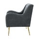 preview thumbnail 43 of 53, Hyperboreüs Upholstery Accent Armchair with Tufted Back by HULALA HOME