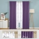 preview thumbnail 8 of 65, Deconovo Mix & Match Blackout and Bronze Print White Sheer 4 Piece Curtain Panel Set 52x108 Inch - Purple Grape