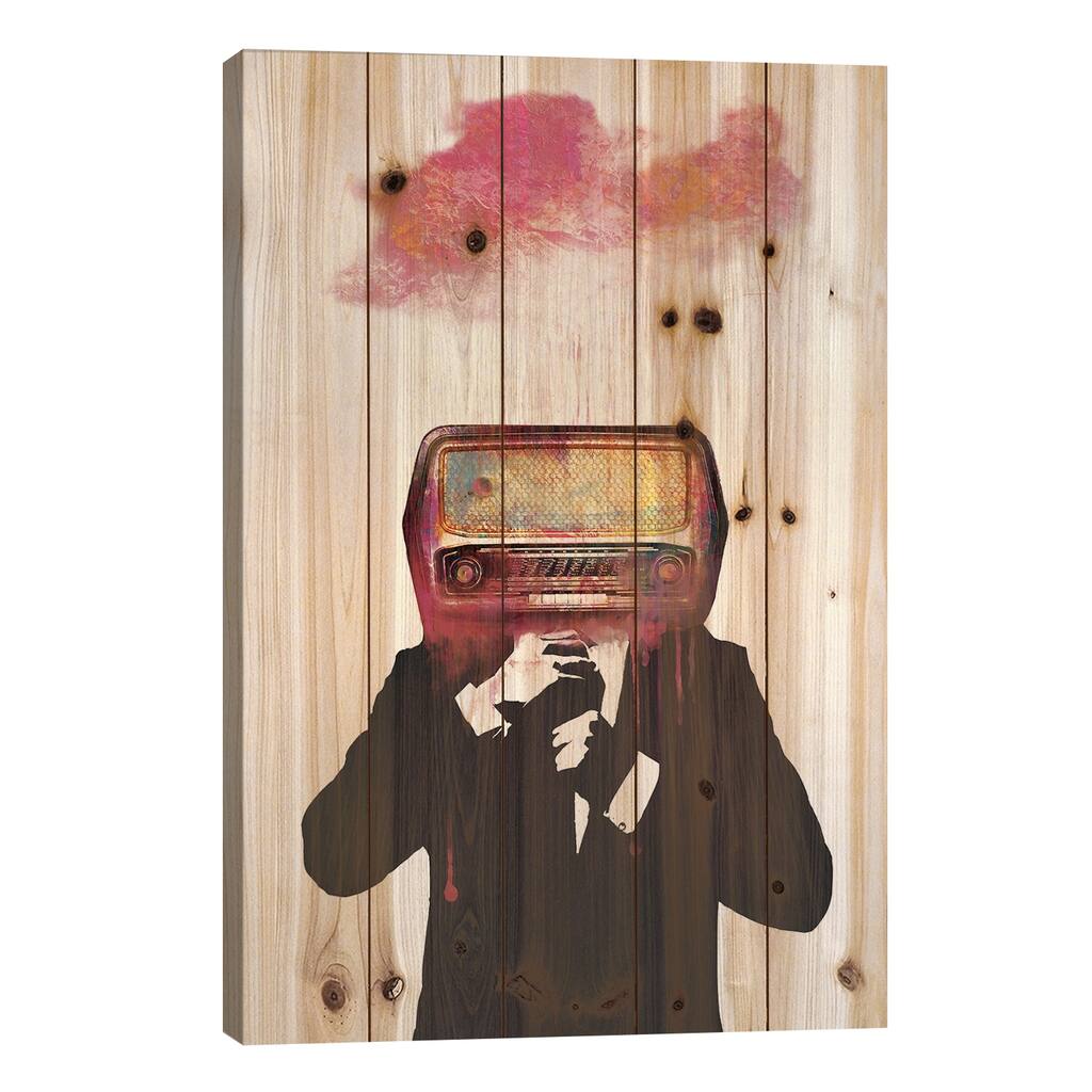 Radiohead Print On Wood by Dániel Taylor - Multi-Color