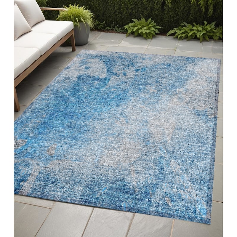 Alto Contemporary Abstract Weather Resistant Timeless Fusion Outdoor Rug - 5' X 8' - Multi