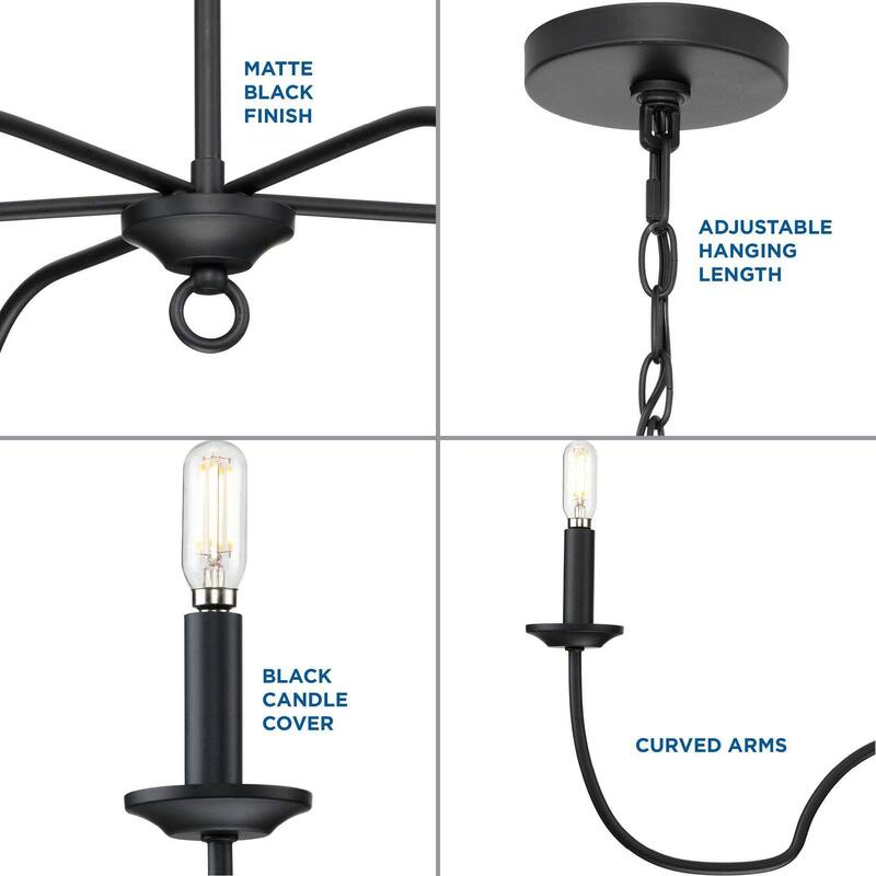 Progress Lighting P400291 Canebrake 6 Light 30" Wide Taper Candle